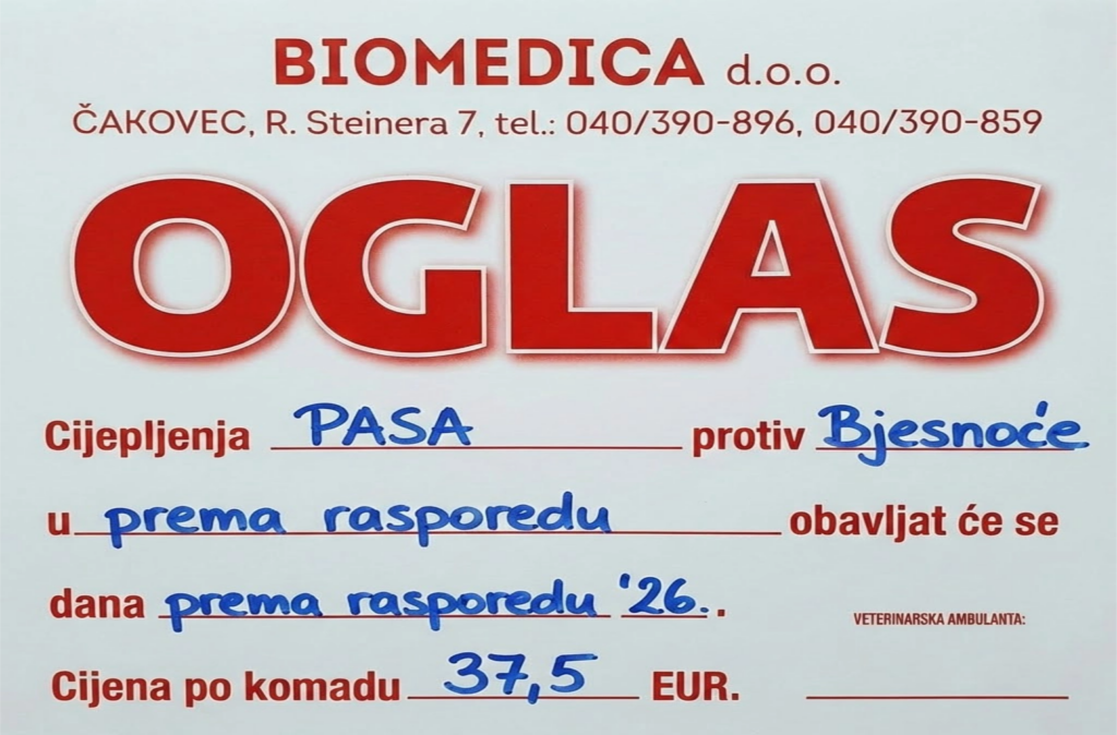 Cijepljenje pasa 2026